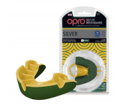 Капа OPRO Silver Green / Gold