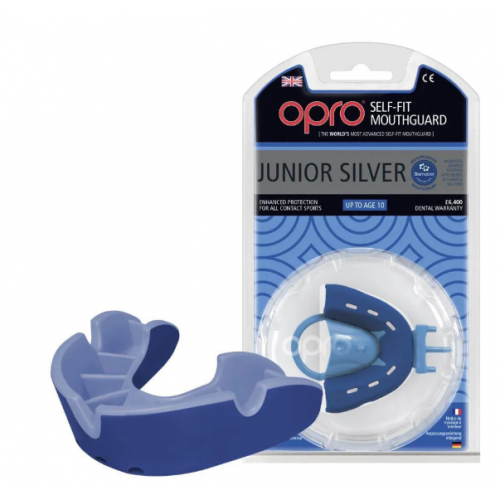 Капа OPRO Junior Silver Blue/Light Blue