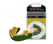 Капа OPRO Junior Silver Green/Gold