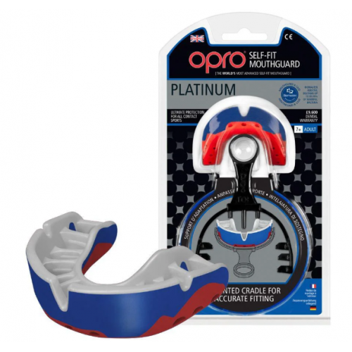 Капа OPRO Platinum Series Blue / Pearl / Red