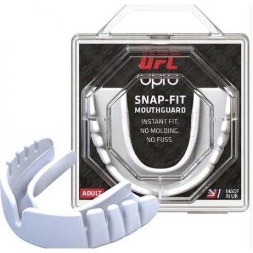 Капа OPRO Snap-Fit UFC Hologram White
