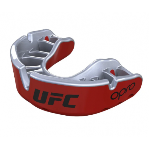 Капа OPRO Gold UFC Hologram Red Metal / Silver