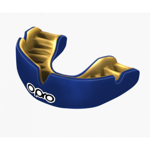 Капа OPRO Power-Fit Single Series Dark Blue/Gold