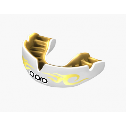Капа OPRO Power-Fit Bling-Urban Series White/Gold