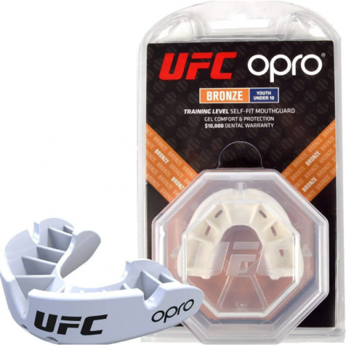 Капа OPRO Junior Bronze UFC Hologram White