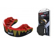 Капа OPRO Platinum UFC Hologram Fangz-Black Metal/Red