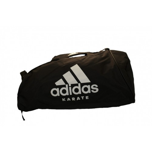 Сумка adidas CC055K. Цвет черный, белый логотип карате.