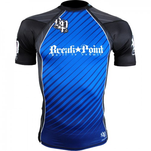 Рашгард короткий рукав Break Point New Rash Guard Blue Синий