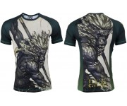 Рашгард короткий рукав GAWAKOTO Monkey King green Принт