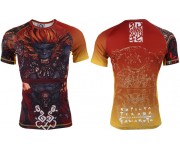 Рашгард короткий рукав GAWAKOTO Monkey King orange Принт