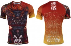 Рашгард короткий рукав GAWAKOTO Monkey King orange Принт