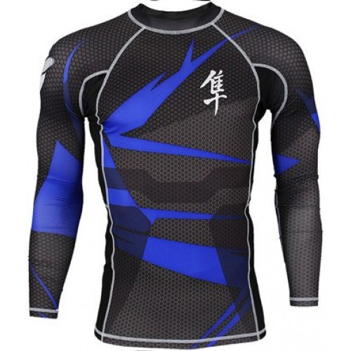 Рашгард длинный рукав HAYABUSA Metaru 47 Rash Guard Longsleeve Blue Черный