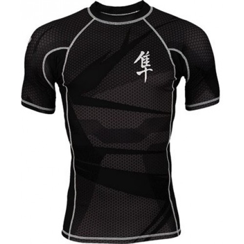 Рашгард короткий рукав HAYABUSA Metaru 47 Rash Guard Shortsleeve Black Черный