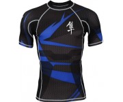 Рашгард короткий рукав HAYABUSA Metaru 47 Rash Guard Shortsleeve Blue Черный