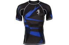 Рашгард короткий рукав HAYABUSA Metaru 47 Rash Guard Shortsleeve Blue Черный
