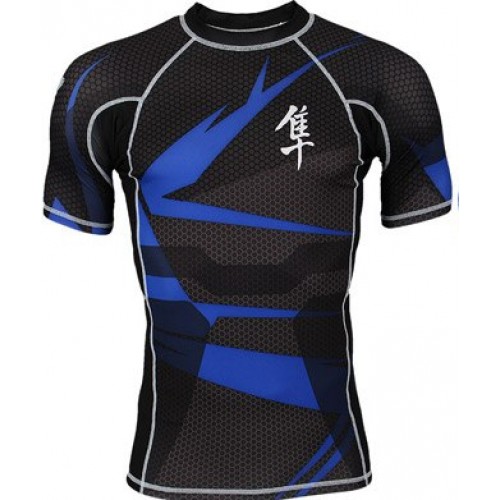 Рашгард короткий рукав HAYABUSA Metaru 47 Rash Guard Shortsleeve Blue Черный