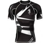 Рашгард короткий рукав HAYABUSA Metaru 47 Rash Guard Shortsleeve White Черный