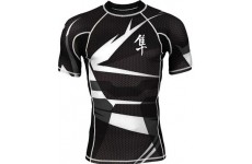 Рашгард короткий рукав HAYABUSA Metaru 47 Rash Guard Shortsleeve White Черный
