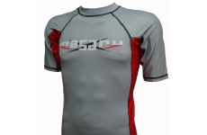 Рашгард короткий рукав MASARU Short Sleeve Rash Guard Grey-red Серый