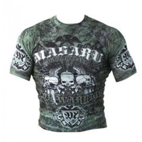 Рашгард короткий рукав MASARU Short Sleeve Rash Guard Skull Принт