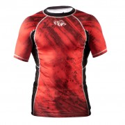 Peresvit 8593 Рашгард Peresvit Immortal Silver Force Rashguard Short Sleeve Red Burn фото