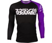 Рашгард длинный рукав SCRAMBLE BJJ Ranked Rash Guard Черно-фиолетовый