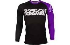 Рашгард длинный рукав SCRAMBLE BJJ Ranked Rash Guard Черно-фиолетовый