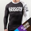Рашгард длинный рукав SCRAMBLE BJJ Ranked Rash Guard Черно-белая  фото 2
