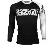 Рашгард длинный рукав SCRAMBLE BJJ Ranked Rash Guard Черно-белая Черный