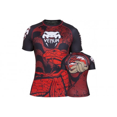 Рашгард Venum Crimson Viper Rashguard Short Sleeves Black Red