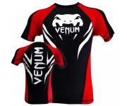 Рашгард Venum Electron 2.0 Rashguard - Black - Short Sleeves