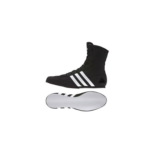 Боксерки Adidas Box Hog 2 (черные с белой подошвой)