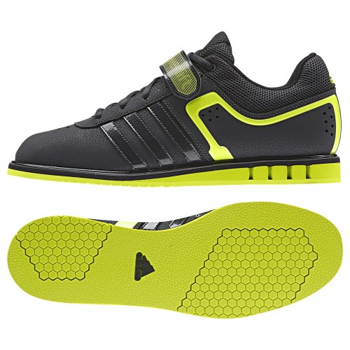 Штангетки Adidas Powerlift.2 Черные с салатовыми вставками