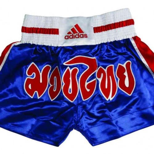Шорты тайского бокса Adidas сине-красные