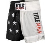 Шорты для тайского бокса TITLE MMA Nylon Thai Trunks White