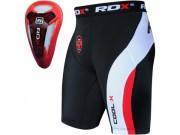 RDX 9957 Шорты MMA компрессионные RDX с ракушкой Red фото