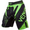 Шорты MMA Venum Hurricane Fight Shorts Black Neo Green  фото 2