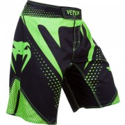 Шорты MMA Venum Hurricane Fight Shorts Black Neo Green фото