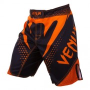 Шорты MMA Venum Hurricane Fight Shorts Black Neo Orange фото