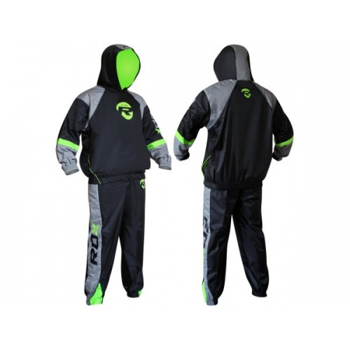 Костюм для похудения с капюшоном RDX Green