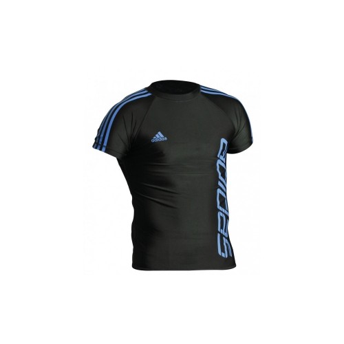Футболка Adidas черно-синяя короткий рукав