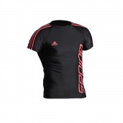 Футболка Adidas черно-красная короткий рукав фото