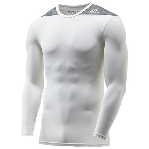 Компрессионная кофта Adidas TF Base LS TechFit длинный рукав Белая