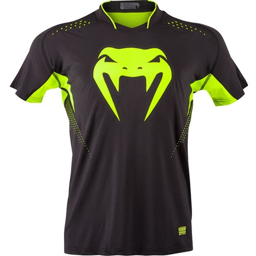 Футболка Venum Hurricane X Fit T-shirt - Black/Neo Yellow