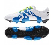 Бутсы Adidas Leather 15.3 FG/AG (бело-синие)