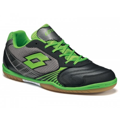 Кроссовки футзал Lotto TACTO II 500 ID (S3982) BLACK/MINT FLUO