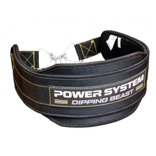 Пояс для отягощений Power System Dipping Beast PS-3860 Black/Yellow