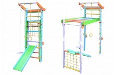 Спортивный уголок Babygrai Трансформер 225см с горкой Лазейка