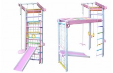 Спортивный уголок Babygrai Трансформер 225см с горкой Бабочка