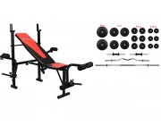 Набор Plenergy Premium 80 кг со скамьей Hop Sport HS-1055